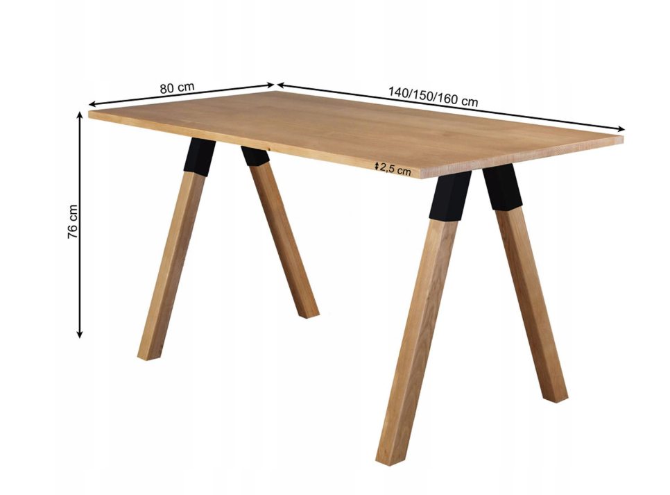 AKCENTAS – medžio masyvo stalas - Image 4