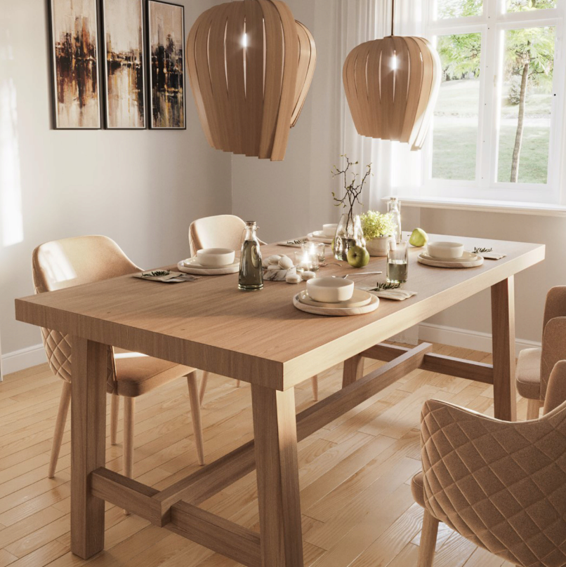 FORMA - skandinaviško stiliaus medžio masyvo stalas - Image 2