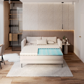 Antčiužinis RUDUO (storis : 4 cm, kietumas : H4 kietas)