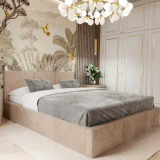 Lova VELVETAS 160×200 su daiktadėže