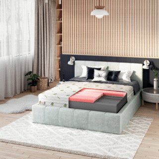 Čiužinys VALENSIJA (storis : 18 cm, kietumas : H3/H4 vidutinio kietumo/kietas)