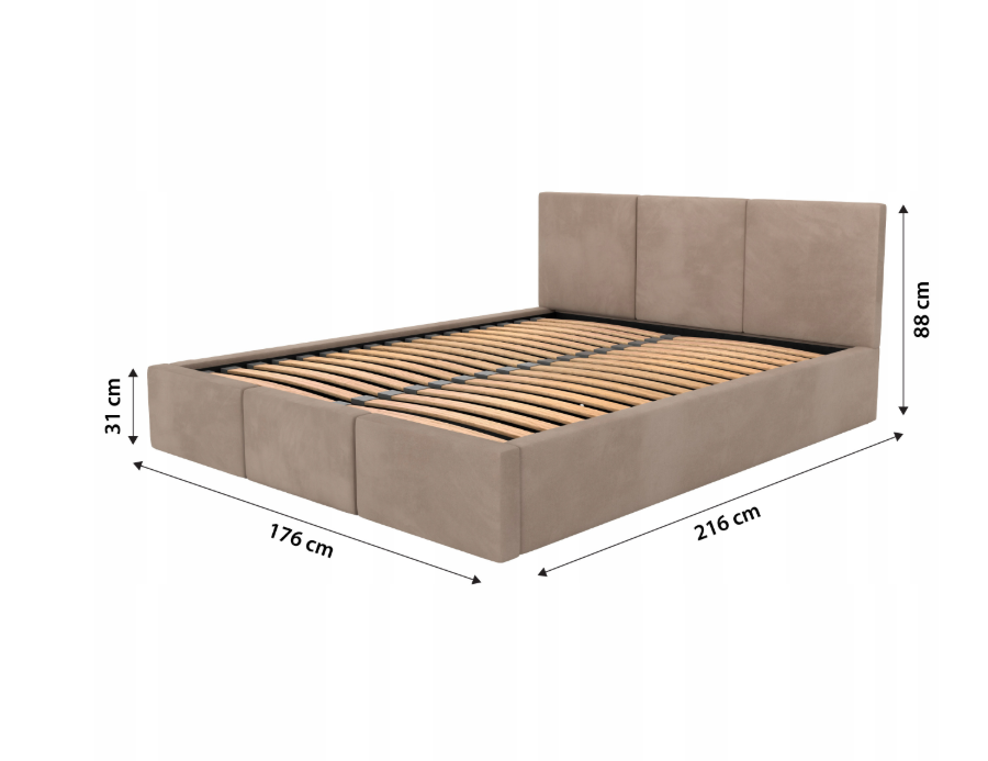 Lova VELVETAS 160×200 su daiktadėže - Image 4